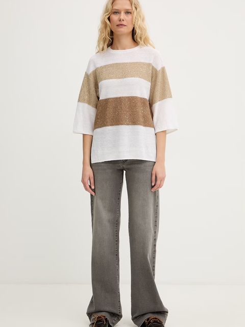 Marella sweter damski z lnem Emme by Marella - zdjęcie produktu nr 1