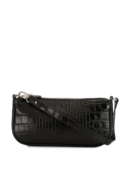 BY FAR Rachel croc-effect shoulder bag - Black - zdjęcie produktu nr 1