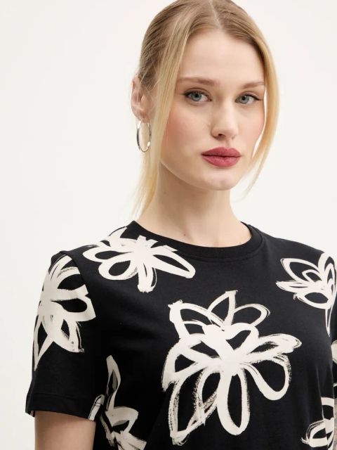 Desigual t-shirt bawełniany COLORADO damski kolor czarny 25SWTK26