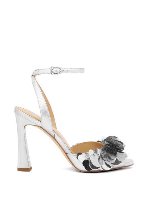 Michael Kors Loretta sequin-embellished sandals - Silver - zdjęcie produktu nr 1
