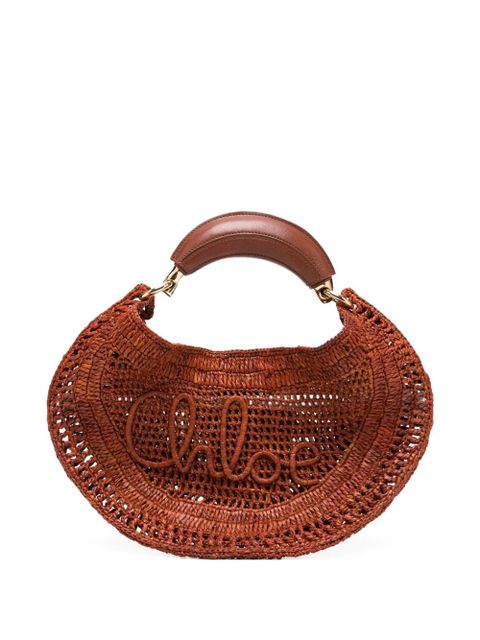 Chloé Summer Banana woven tote bag - Brown - zdjęcie produktu nr 1