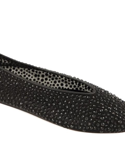 Le Monde Beryl Luna crystal-embellished ballet flats - Black