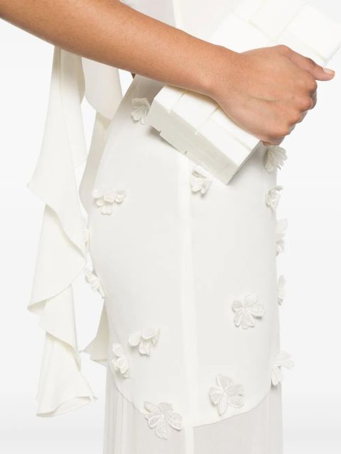 ROTATE BIRGER CHRISTENSEN waterfall maxi dress - Neutrals