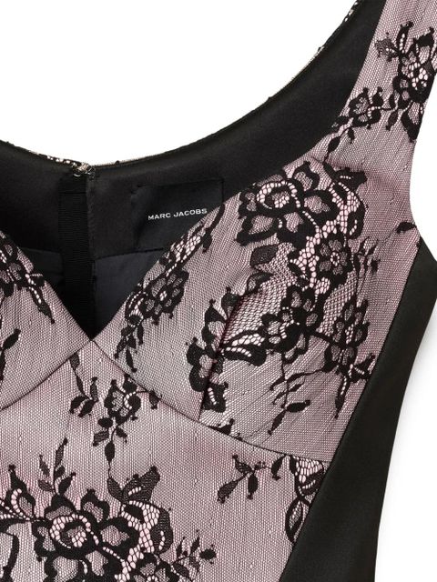 Marc Jacobs floral-lace panelled mini dress - Pink