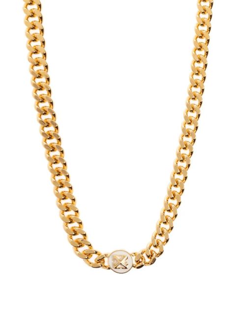 Off-White curb-chain logo-plaque necklace - Gold - zdjęcie produktu nr 2