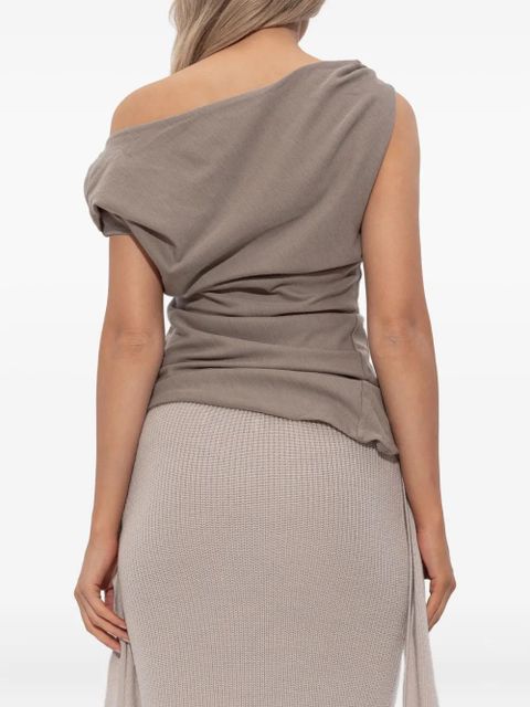 ENTIRE STUDIOS one-shoulder draped top - Neutrals - zdjęcie produktu nr 2