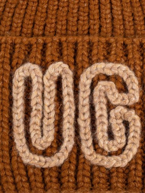 UGG ribbed beanie hat - Brown