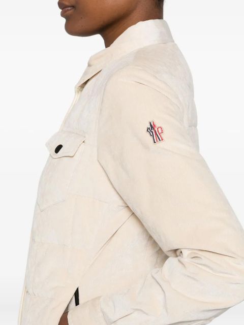 Moncler Grenoble logo-patch quilted jacket - Neutrals