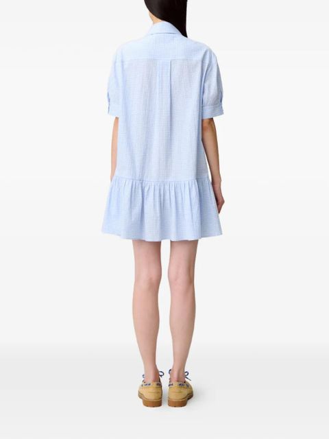 Claudie Pierlot ruffled shirt mini dress - Blue