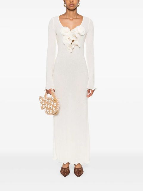 Magda Butrym floral-appliqué maxi dress - White - zdjęcie produktu nr 2