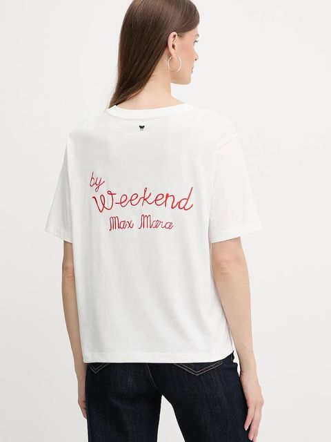 Weekend Max Mara t-shirt bawełniany damski kolor biały 2525976051600 - zdjęcie produktu nr 1