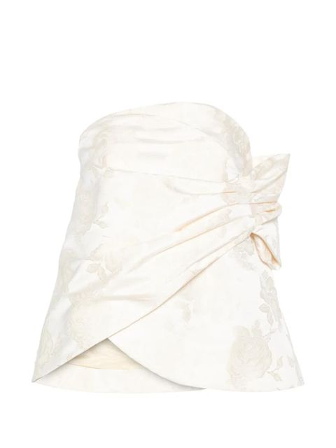 Simone Rocha gathered flower top - Neutrals - zdjęcie produktu nr 1