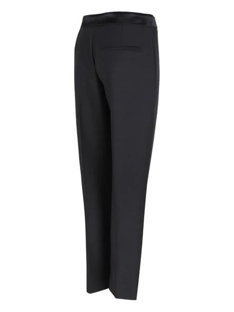 Alexander McQueen satin-waistband wool trousers - Black