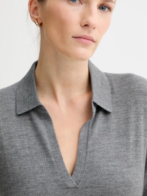 Calvin Klein sweter z dodatkiem wełny damski kolor szary lekki LV044A305G