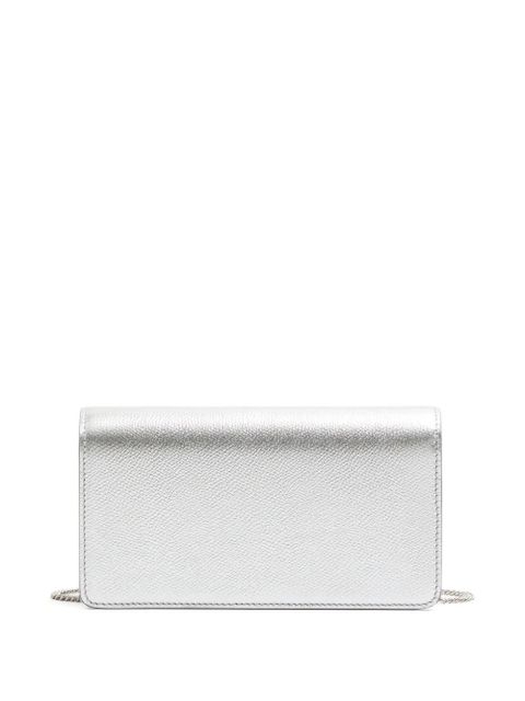 Valentino Garavani mini VLogo grained shoulder bag - Silver - zdjęcie produktu nr 2