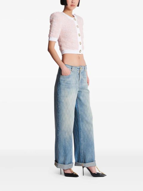 Balmain cropped cardigan - Pink