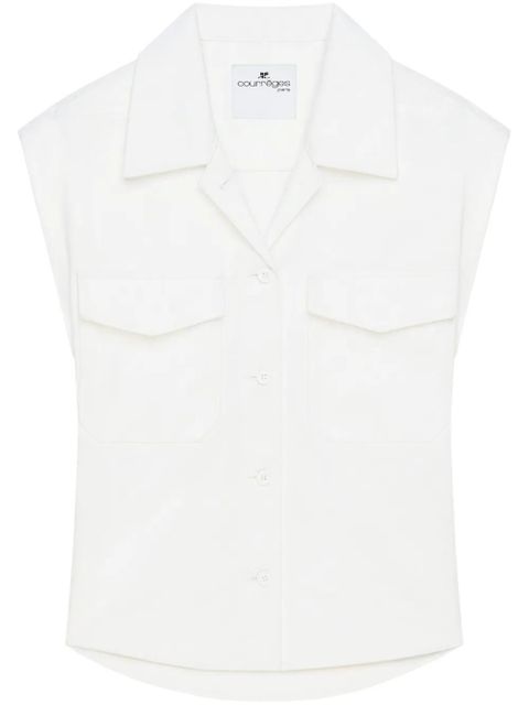 Courrèges sleeveless shirt - White - zdjęcie produktu nr 1