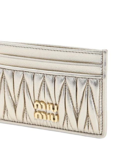 Miu Miu matelassé card holder - Gold