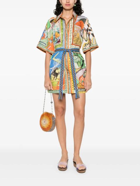 ALEMAIS Lucky Pace shirt dress - Blue