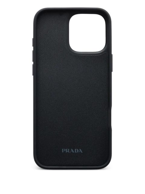 Prada leather iPhone 16 Pro Max case - Black - zdjęcie produktu nr 1