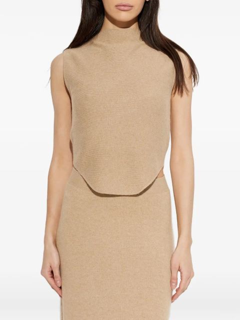 Cult Gaia Romma high-neck knit vest - Neutrals - zdjęcie produktu nr 2