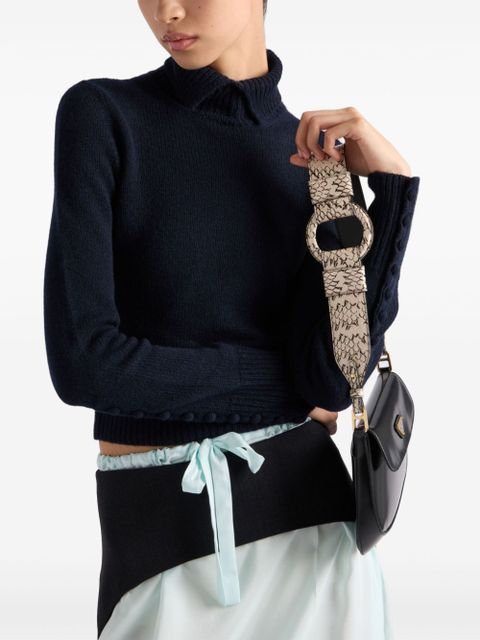 Prada turtleneck cashmere sweater - Blue