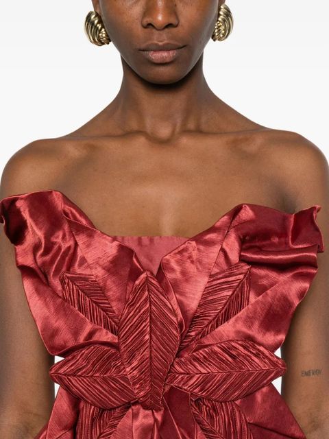 Aje Isla ruffled top - Orange