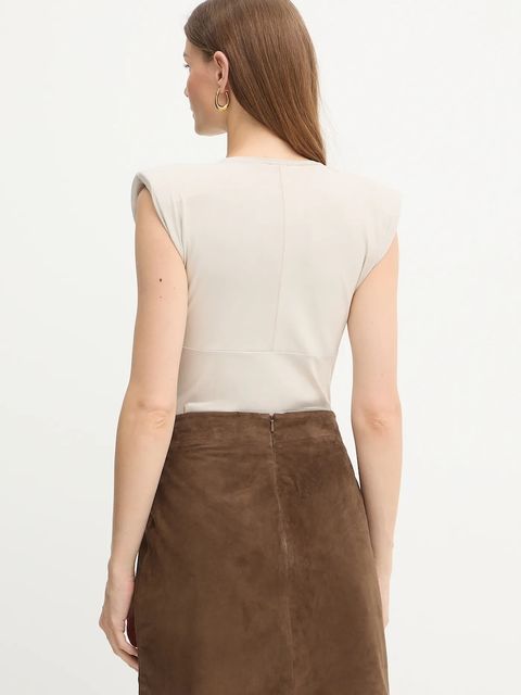 Pinko body damska kolor beżowy gładka 106088 A308