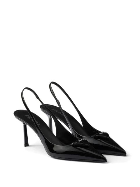 Prada slingback patent leather pumps - Black - zdjęcie produktu nr 2