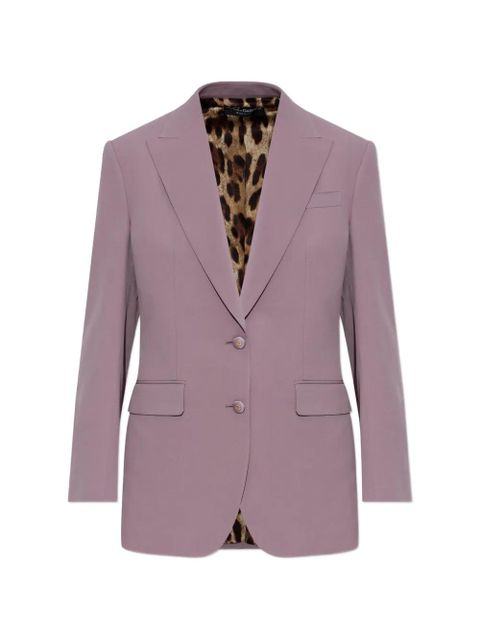 Dolce & Gabbana button-fastening V-neck blazer - Purple - zdjęcie produktu nr 1