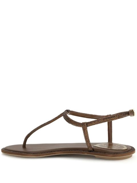 René Caovilla Diana embellished sandals - Brown