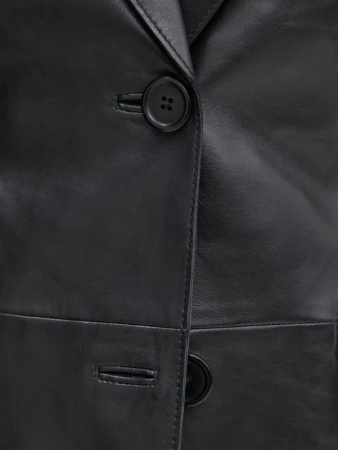 Stand Studio marynarka skórzana Mina kolor czarny jednorzędowa gładka 66391-7850