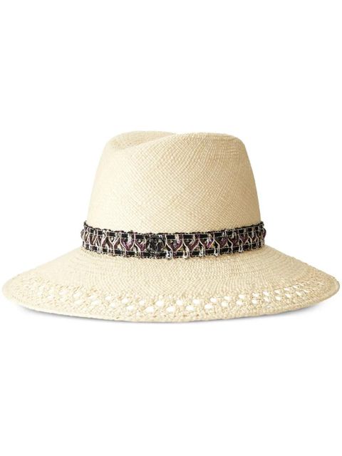 Maison Michel Kate straw Fedora hat - Neutrals - zdjęcie produktu nr 1