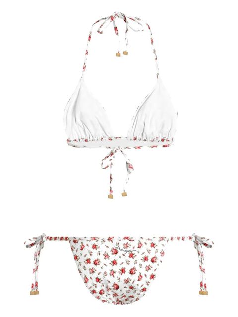 Dolce & Gabbana floral-print tie bikini - White - zdjęcie produktu nr 2