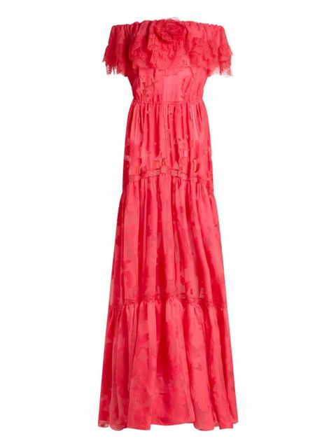 ETRO floral-jacquard dress - Red - zdjęcie produktu nr 1