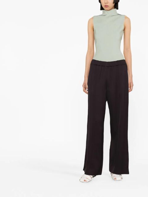 Jil Sander wide-leg elasticated-waistband trousers - Brown - zdjęcie produktu nr 2