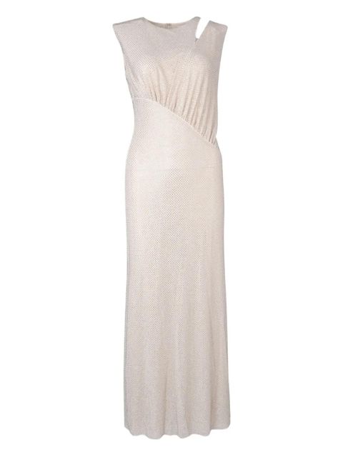 Self-Portrait cut-out midi dress - Neutrals