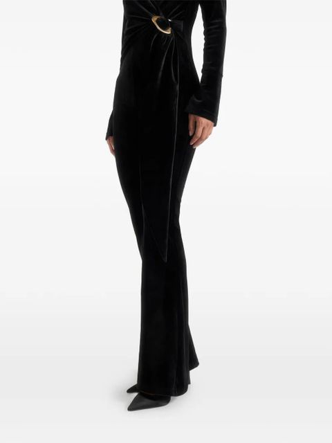 Manière De Voir Solel velour-effect jumpsuit - Black