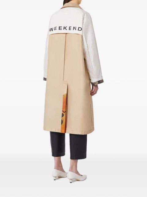 Weekend Max Mara graphic-print belted trench coat - Neutrals