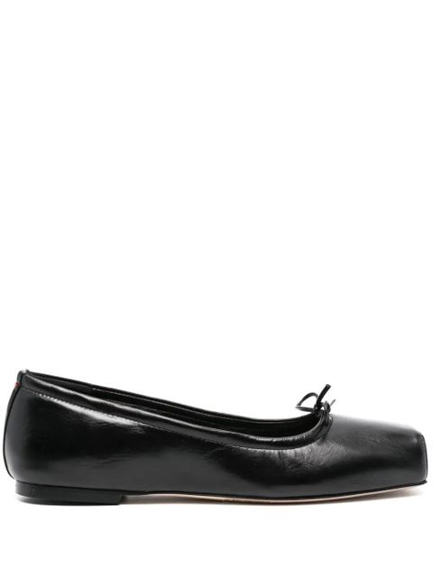 Aeyde square-toe leather ballerina shoes - Black - zdjęcie produktu nr 1