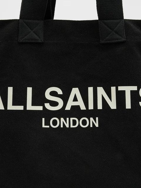 AllSaints torebka bawełniana ALI kolor czarny W163XA - zdjęcie produktu nr 2