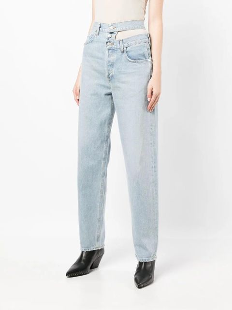 AGOLDE high-waisted straight-leg jeans - Blue