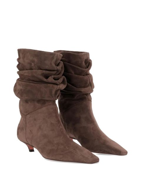 Amina Muaddi Jamie boots - Brown