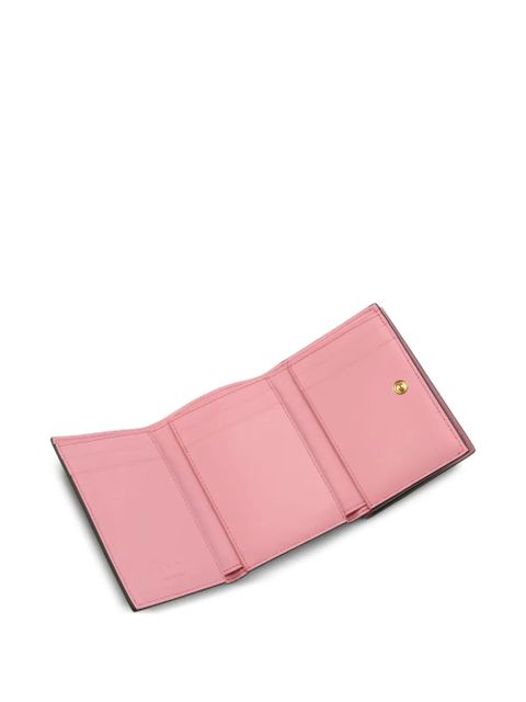 Marni logo-embroidered tri-fold wallet - Green