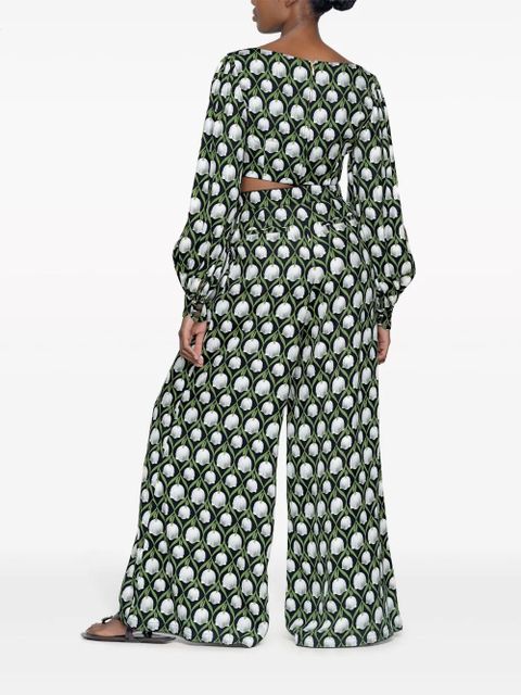 Agua By Agua Bendita Pera Perla cropped top - Black