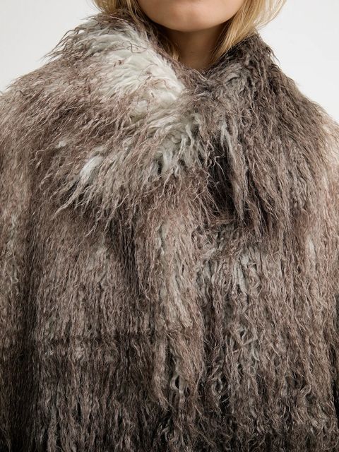 MMC STUDIO płaszcz kolor brązowy FLORO.FUR