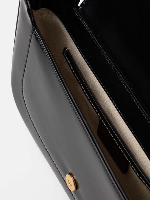 By Far torebka skórzana kolor czarny 19PFMDASBLWMED