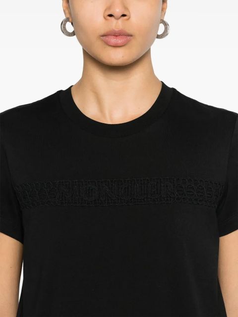 Moncler logo-embroidered T-shirt - Black