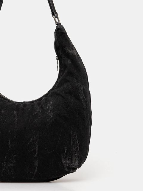 Diesel torebka bawełniana RAVE RAVE HOBO kolor czarny X10414.P4485