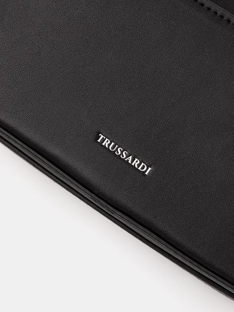 Trussardi torebka skórzana kolor czarny Z601E005978N